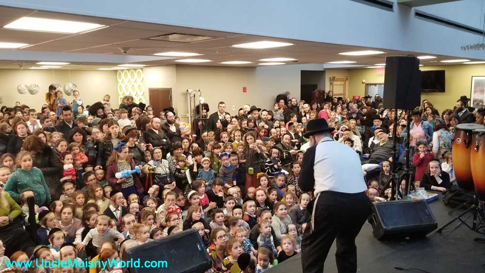 Excited Children at Uncle Moishy's Boro Park Center Succos Concert.