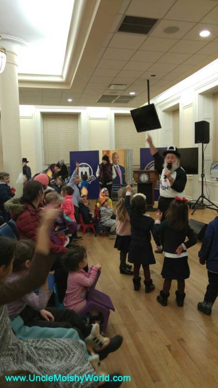 Excited Children's Audience at Brooklyn City Hall Channukah.